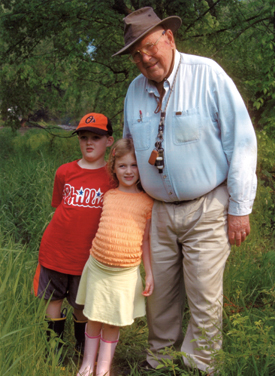 Dr. Blakeslee enjoyed fishing
with his grandchildren,
Andrew and Grace.